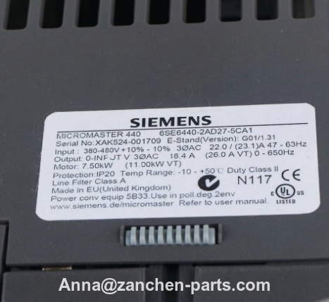 Siemens 6SL3210‑1KE22‑6AF1
